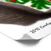 Merry Kitty Christmas Tree Print Poster (Ecke)