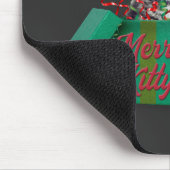Merry Kitty, Frohe Weihnachten Mousepad (Ecke)