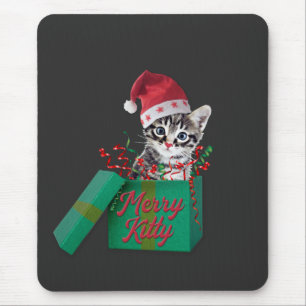 Merry Kitty, Frohe Weihnachten Mousepad
