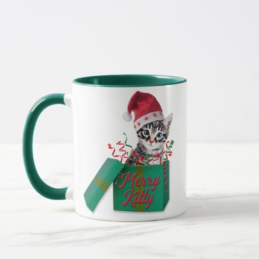Merry Kitty, Frohe Weihnachten Tasse (Links)
