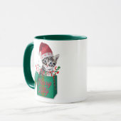 Merry Kitty, Frohe Weihnachten Tasse (Vorderseite Links)