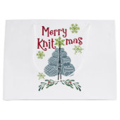 Merry Knitmas Weihnachtskitten Große Geschenktüte (Vorderseite)