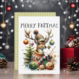 Merry Knittmas Weihnachten stürzen Einladung
