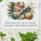 Merry Knittmas Weihnachten stürzen Geschirrtuch (Gefaltet)