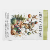 Merry Knittmas Weihnachten stürzen Geschirrtuch (Horizontal)