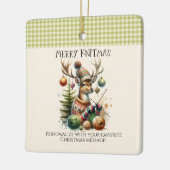 Merry Knittmas Weihnachten stürzen Keramikornament (Links)