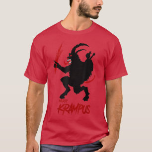 Merry Krampus Beängstigend Blutes Weihnachtsböse T-Shirt