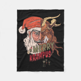 Merry Krampus Beängstigend Santa Horror Weihnachte Fleecedecke