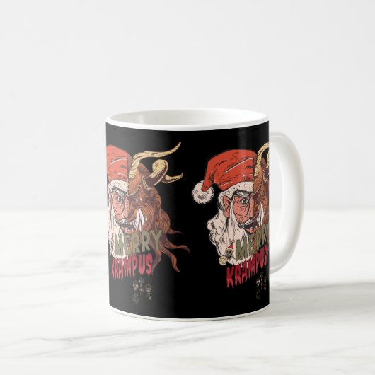 Merry Krampus Beängstigend Santa Horror Weihnachte Kaffeetasse (VorderseiteRechts)