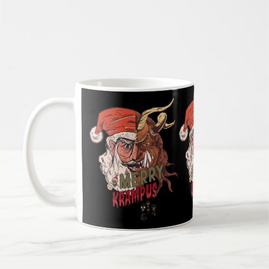 Merry Krampus Beängstigend Santa Horror Weihnachte Kaffeetasse (Links)