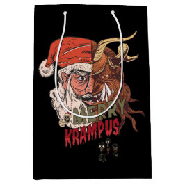 Merry Krampus Beängstigend Santa Horror Weihnachte Mittlere Geschenktüte