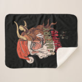 Merry Krampus Beängstigend Santa Horror Weihnachte Sherpadecke (Vorderseite (Horizontal))