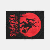 Merry Krampus Christmas Xmas Horror Ugly Sweater E Fleecedecke (Vorderseite (Horizontal))