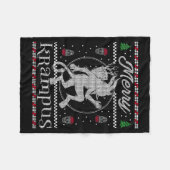 Merry Krampus Christmas Xmas Horror Ugly Sweater E Fleecedecke (Vorderseite (Horizontal))