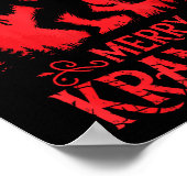 Merry Krampus Christmas Xmas Horror Ugly Sweater E Poster (Ecke)