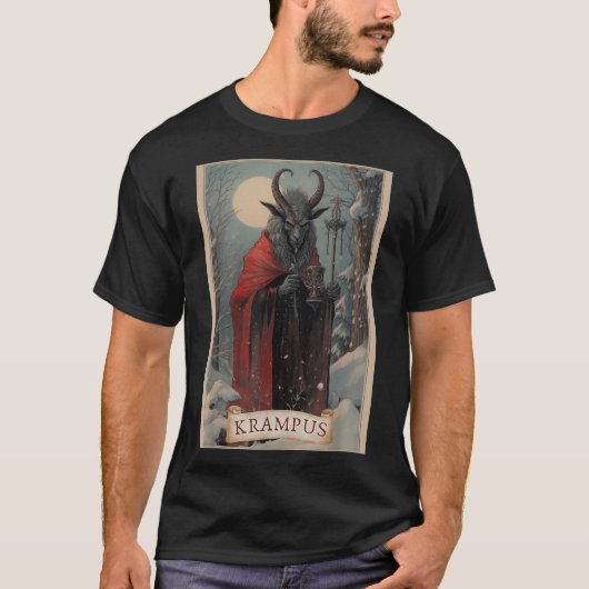 Merry Krampus Christmas Xmas Horror Ugly Sweater E T-Shirt (Vorderseite)