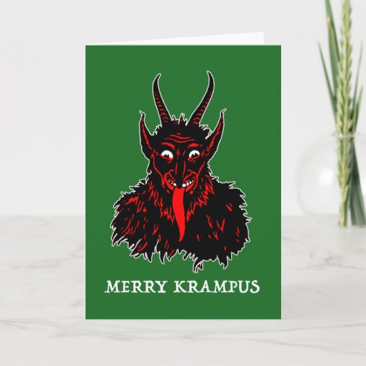 MERRY KRAMPUS FEIERTAGSKARTE (Vorderseite)