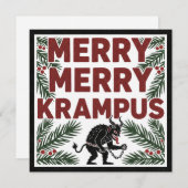 Merry Krampus Funny Irreverent Weird Holiday (Vorne/Hinten)