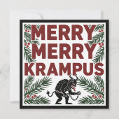 Merry Krampus Funny Irreverent Weird Holiday (Vorderseite)