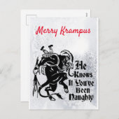 Merry Krampus Grußkarte Feiertagspostkarte (Vorne/Hinten)