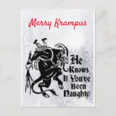 Merry Krampus Grußkarte Feiertagspostkarte (Vorderseite)
