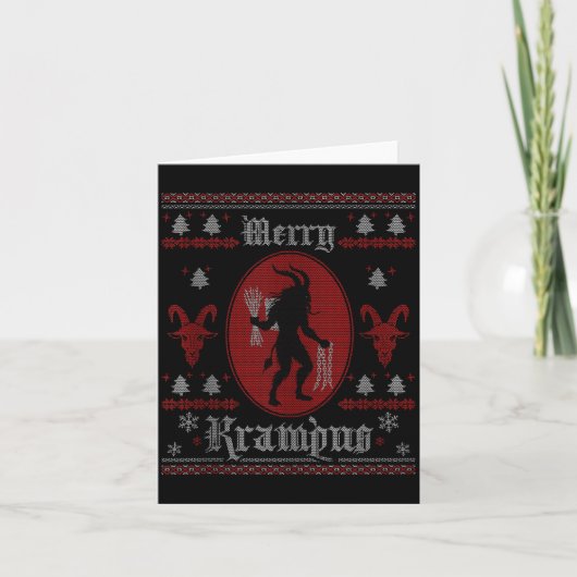 Merry Krampus Horror Soky Evil Funny Ugly Christma Karte (Vorderseite)