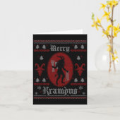 Merry Krampus Horror Soky Evil Funny Ugly Christma Karte (Gelbe Blume)
