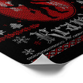 Merry Krampus Horror Soky Evil Funny Ugly Christma Poster (Ecke)