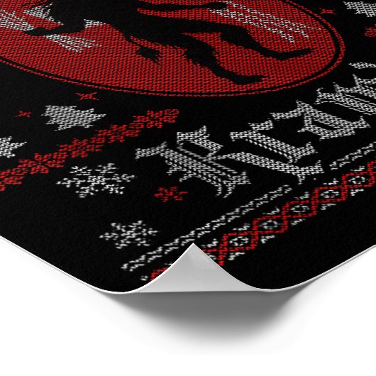 Merry Krampus Horror Soky Evil Funny Ugly Christma Poster (Ecke)