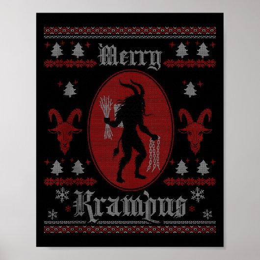 Merry Krampus Horror Soky Evil Funny Ugly Christma Poster (Vorne)