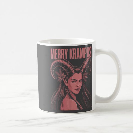 Merry Krampus Ironic Lilith Christmas Dark Feminin Kaffeetasse (Rechts)