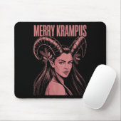 Merry Krampus Ironic Lilith Christmas Dark Feminin Mousepad (Mit Mouse)