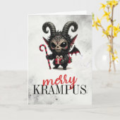 Merry Krampus Karte (Gelbe Blume)