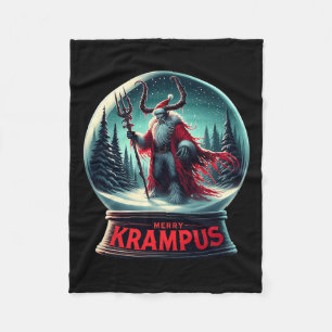 Merry Krampus Krampus kommt in die Stadt Xmas Horr Fleecedecke
