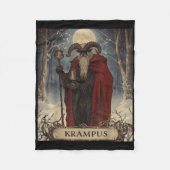 Merry Krampus Pajama Funny Christmas Horror Ugly S Fleecedecke (Vorderseite)