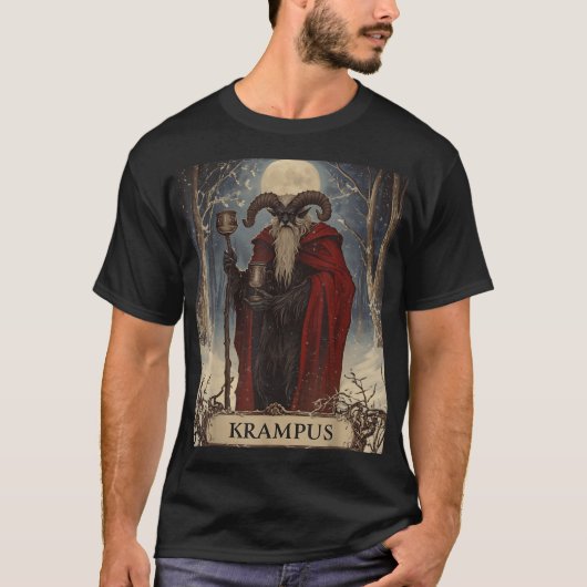 Merry Krampus Pajama Funny Christmas Horror Ugly S T-Shirt (Vorderseite)
