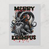 Merry Krampus Postkarte (Vorderseite)