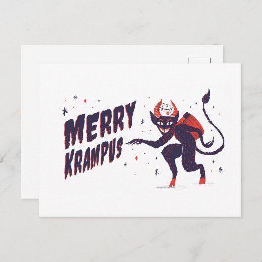 Merry Krampus Postkarte (Vorne/Hinten)