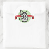 Merry Krampus Runder Aufkleber (Tasche)