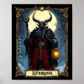 Merry Krampus Tarot Card Weihnachts-Horror Ugly Sw Poster (Vorne)