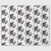 Merry Krampus Typografie Weihnachtsfeiertag Geschenkpapier (Flach)