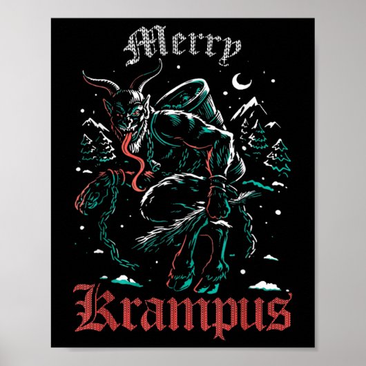 Merry Krampus Weihnachts Weihnachts-Horror Ugly Ev Poster (Vorne)