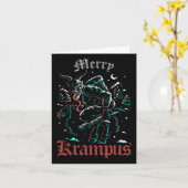 Merry Krampus Weihnachts WeihnachtsWeihnachtsfeier Karte (Gelbe Blume)