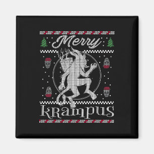 Merry Krampus Weihnachts Xmas Horror Ugly Sweater  Magnet