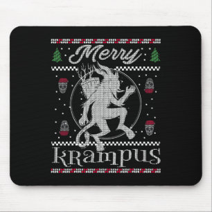 Merry Krampus Weihnachts Xmas Horror Ugly Sweater Mousepad