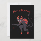 Merry Krampus Weihnachtskarte Feiertagskarte (Vorderseite)