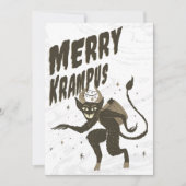 Merry Krampus Weihnachtskarte Feiertagskarte (Vorderseite)