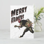 Merry Krampus Weihnachtskarte Feiertagskarte (Stehend Vorderseite)