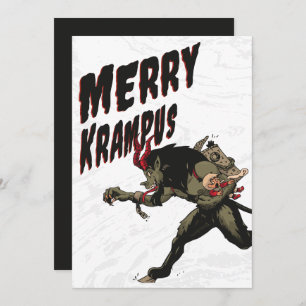 Merry Krampus Weihnachtskarte Feiertagskarte