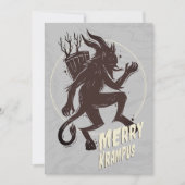 Merry Krampus Weihnachtskarte Feiertagskarte (Vorderseite)